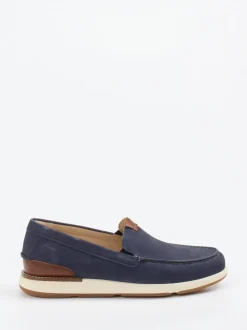Sioux – Mokassin-Slipper aus Nubukleder dunkelblau