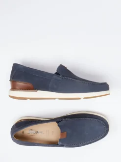 Sioux – Mokassin-Slipper aus Nubukleder dunkelblau