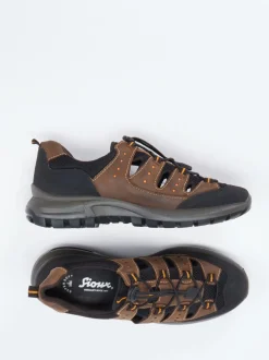 Sioux – Outdoorsandale aus Fettleder Dunkelbraun