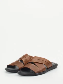 Sioux – Pantolette aus Kalbleder in Braun