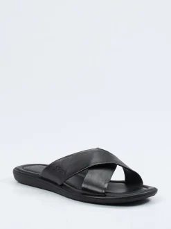 Sioux – Pantolette aus Lammleder in Schwarz