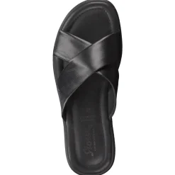 Sioux – Pantolette aus Lammleder in Schwarz