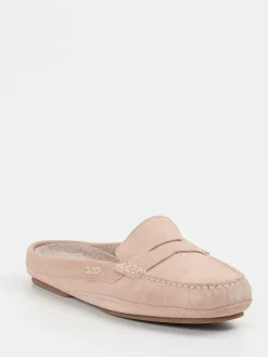Sioux – Pantolette aus Veloursleder Rosébeige
