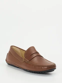 Sioux – Penny Loafer aus Kalbleder Mittelbraun