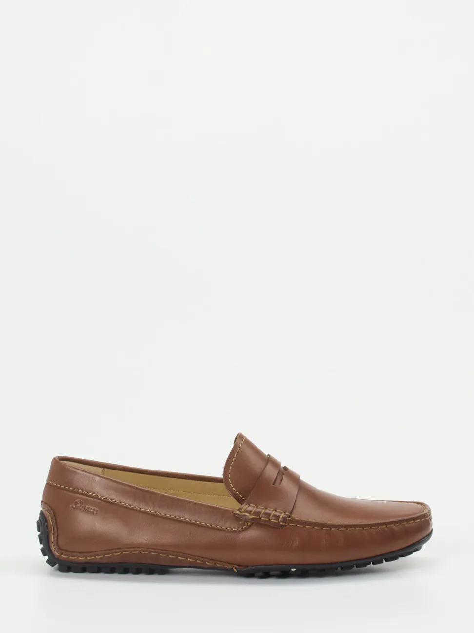 Sioux – Penny Loafer aus Kalbleder Mittelbraun