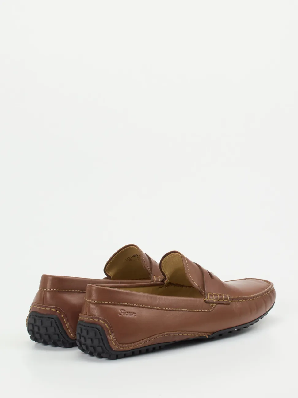 Sioux – Penny Loafer aus Kalbleder Mittelbraun