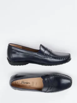 Sioux – Penny Loafer aus Kalbleder Dunkelblau