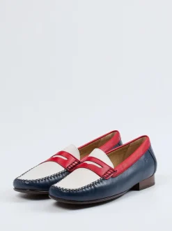Sioux – Penny Loafer aus Kalbleder im Marine-Look