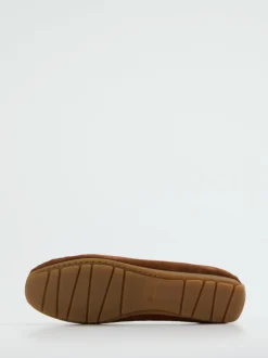 Sioux – Penny Loafer aus Veloursleder Rostbraun