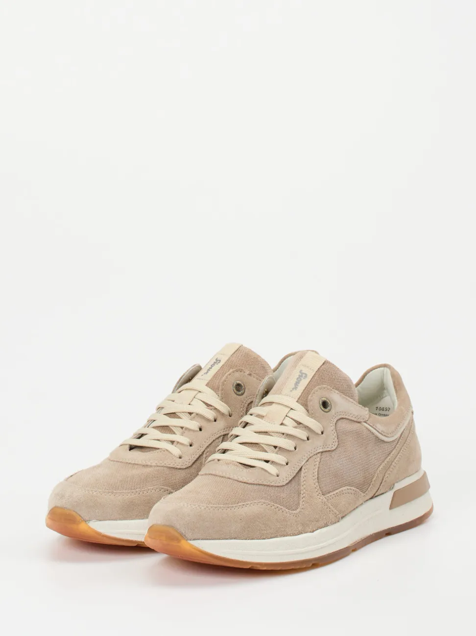 Sioux – Retro-Sneaker aus Veloursleder beige