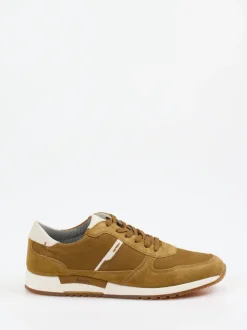 Sioux – Retro-Sneaker aus Veloursleder cognacbraun