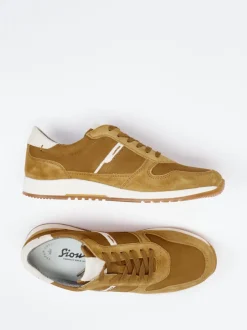 Sioux – Retro-Sneaker aus Veloursleder cognacbraun
