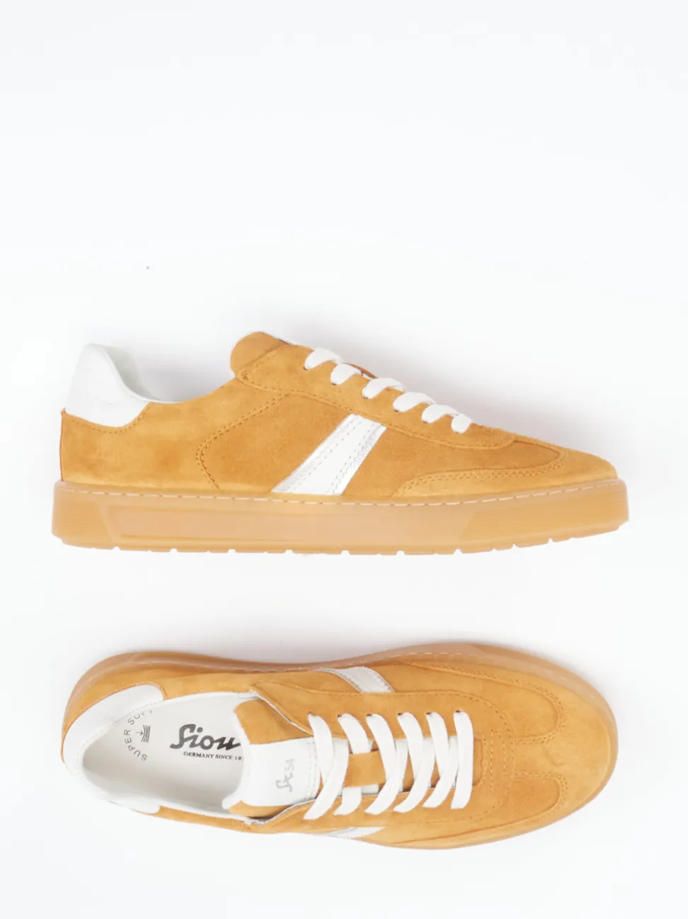 Sioux – Retro-Sneaker aus Veloursleder Cognac