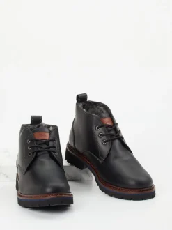 Sioux – Schnürboots aus Fettleder schwarz