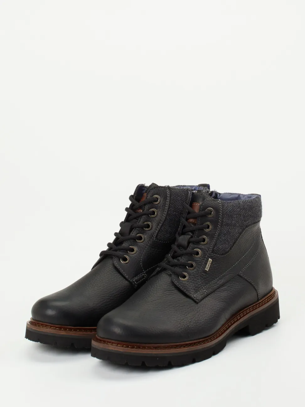 Sioux – Schnürboots aus Glattleder anthrazit