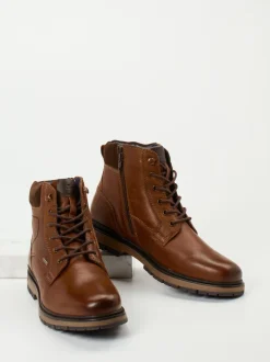 Sioux – Schnürboots aus Glattleder in Braun