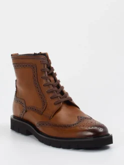 Sioux – Schnürboots aus Kalbleder mittelbraun