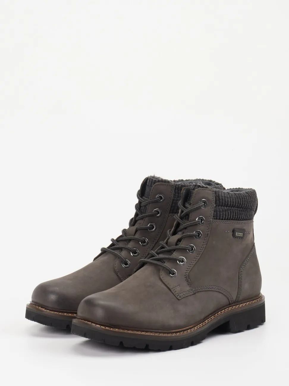 Sioux – Schnürboots aus Nubukleder Anthrazitgrau