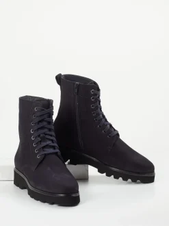 Sioux – Schnürboots aus Nubukleder Dunkelblau