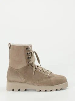 Sioux – Schnürboots aus Veloursleder beige