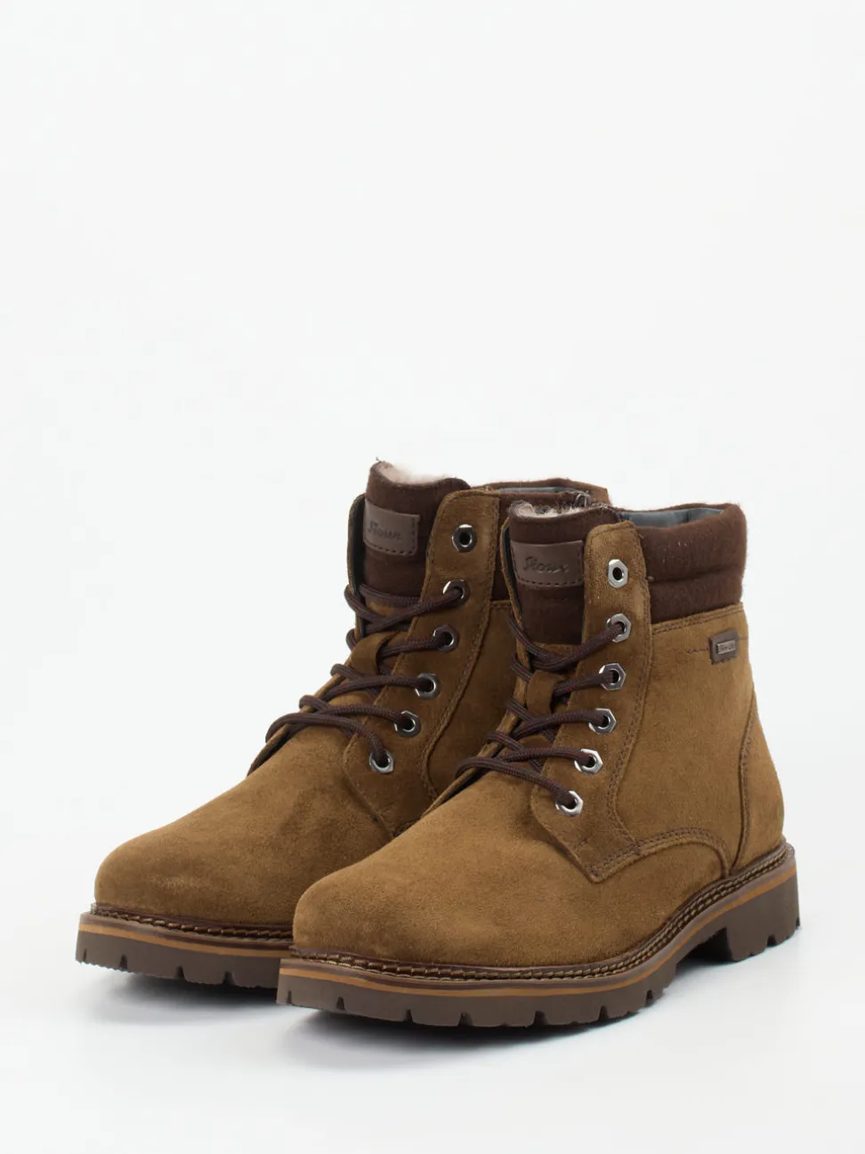 Sioux – Schnürboots aus Veloursleder braun