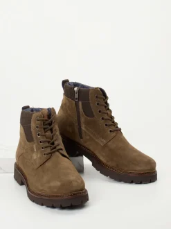 Sioux – Schnürboots aus Veloursleder braun