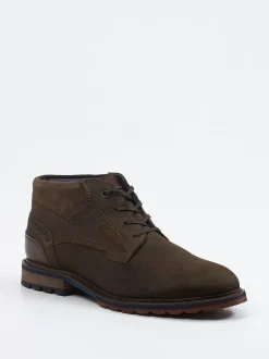 Sioux – Schnürboots aus Veloursleder dunkelbraun
