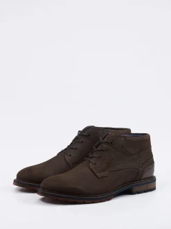 Sioux – Schnürboots aus Veloursleder dunkelbraun
