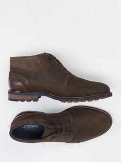 Sioux – Schnürboots aus Veloursleder dunkelbraun