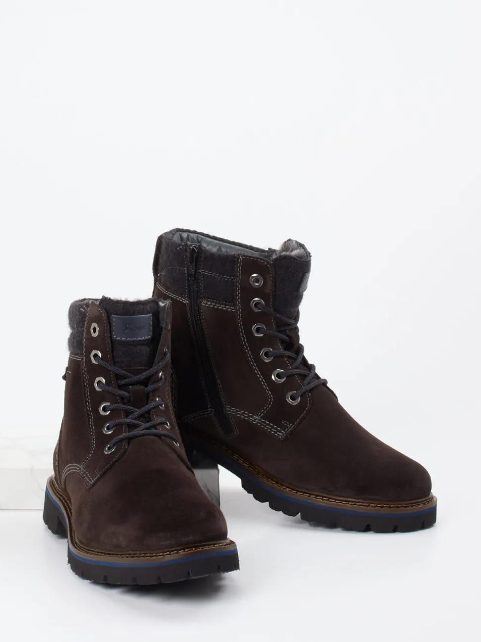 Sioux – Schnürboots aus Veloursleder dunkelbraun