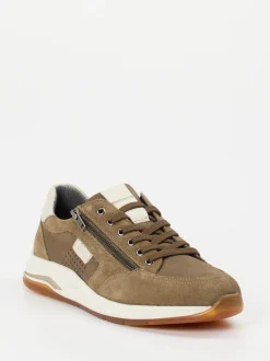 Sioux – Schnürschuh aus Veloursleder olivgrün