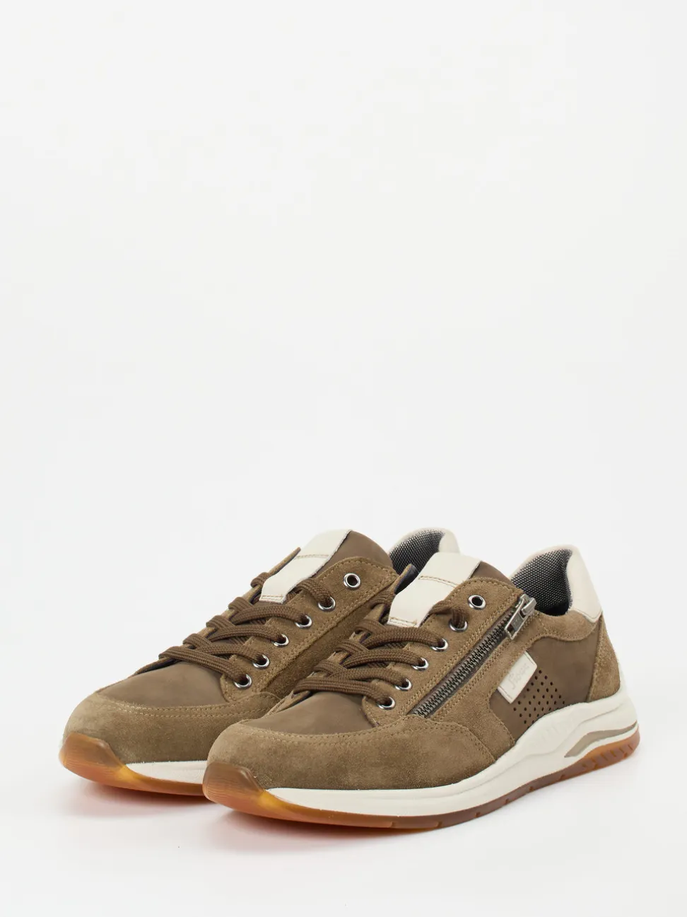 Sioux – Schnürschuh aus Veloursleder olivgrün