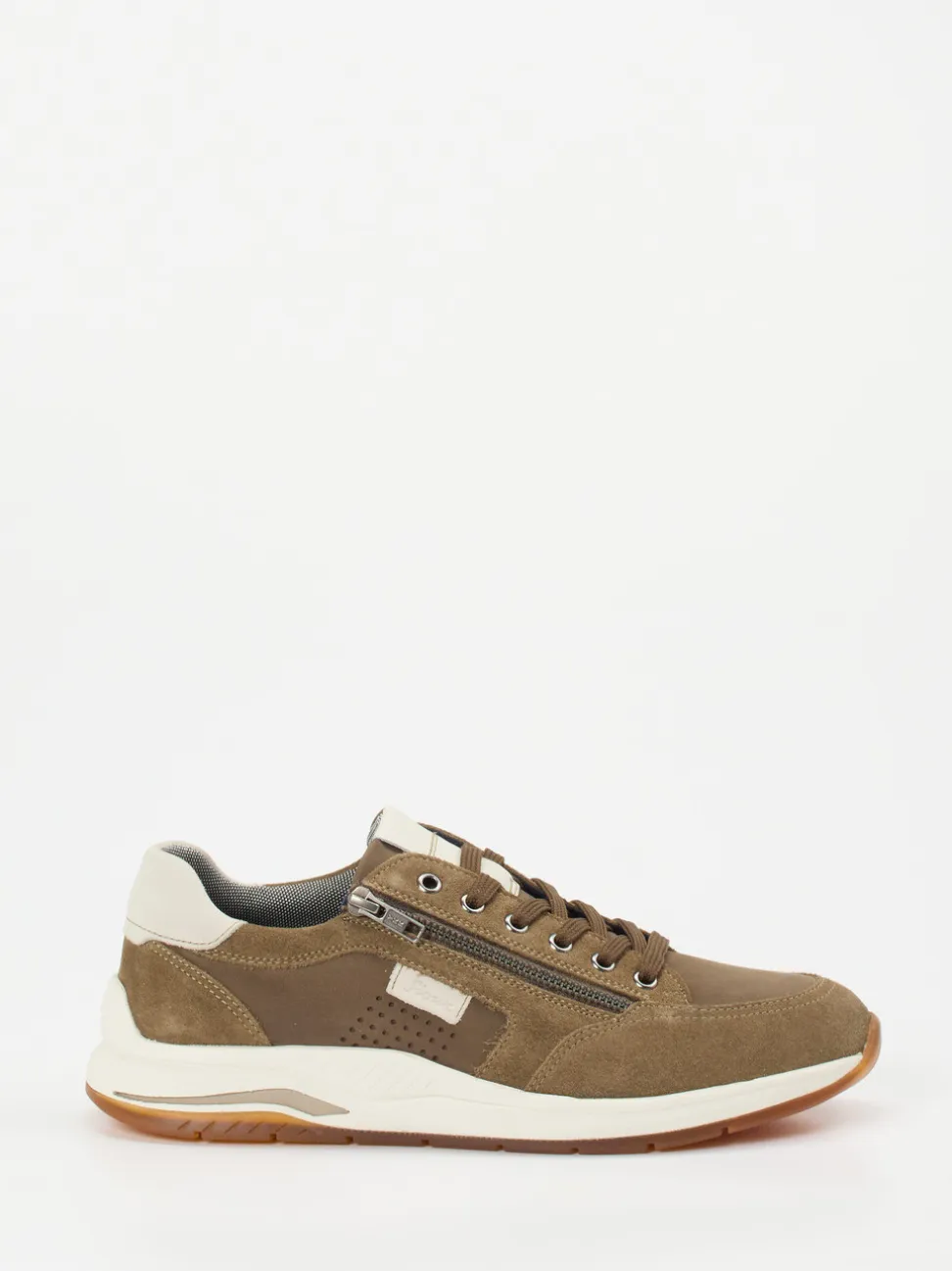 Sioux – Schnürschuh aus Veloursleder olivgrün