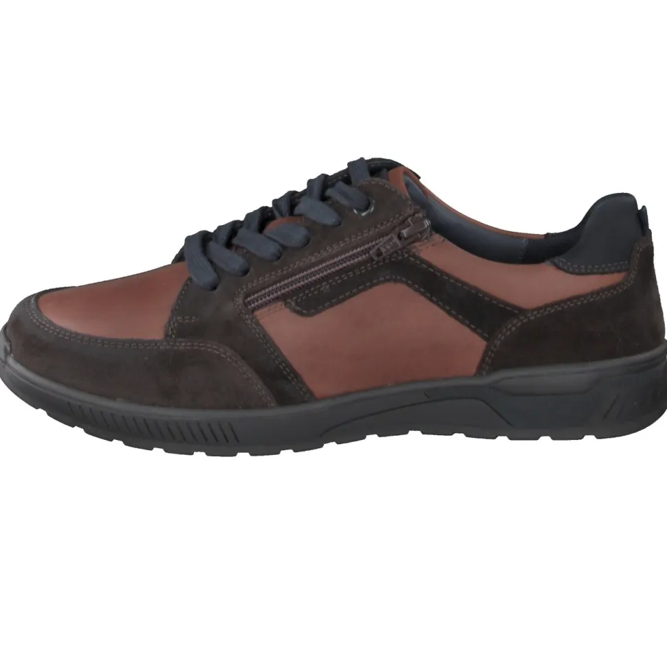 Sioux – Schnürsneaker aus Fettleder dunkelbraun