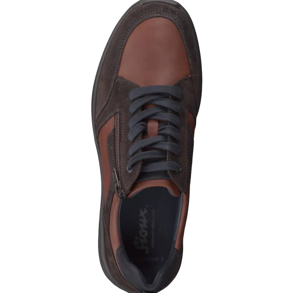 Sioux – Schnürsneaker aus Fettleder dunkelbraun