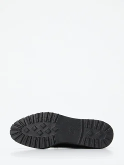 Sioux – Schnürstiefelette aus Lackleder schwarz
