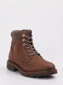 Sioux – Schnürstiefeletten aus Nubukleder braun