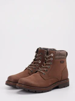 Sioux – Schnürstiefeletten aus Nubukleder braun