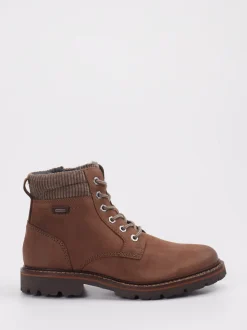 Sioux – Schnürstiefeletten aus Nubukleder braun