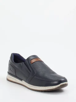 Sioux – Slip-On-Sneaker aus Leder Dunkelblau