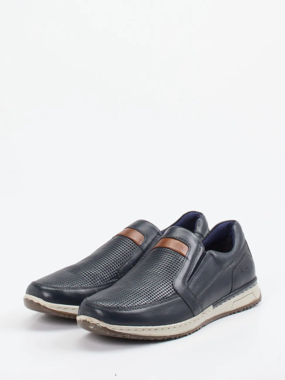 Sioux – Slip-On-Sneaker aus Leder Dunkelblau