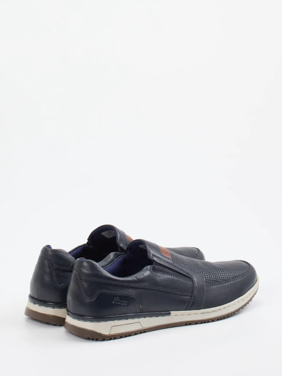 Sioux – Slip-On-Sneaker aus Leder Dunkelblau