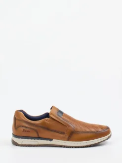 Sioux – Slipper aus Leder in Cognacbraun