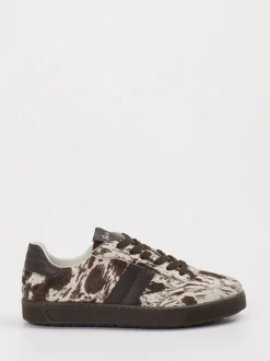 Sioux – Sneaker aus Fell braun mit Animal-Print