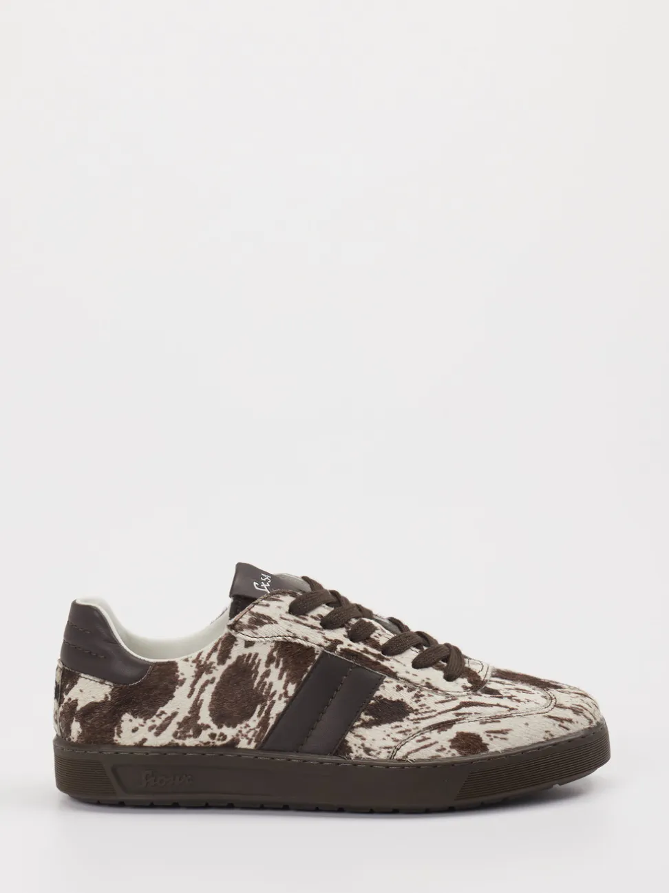 Sioux – Sneaker aus Fell braun mit Animal-Print