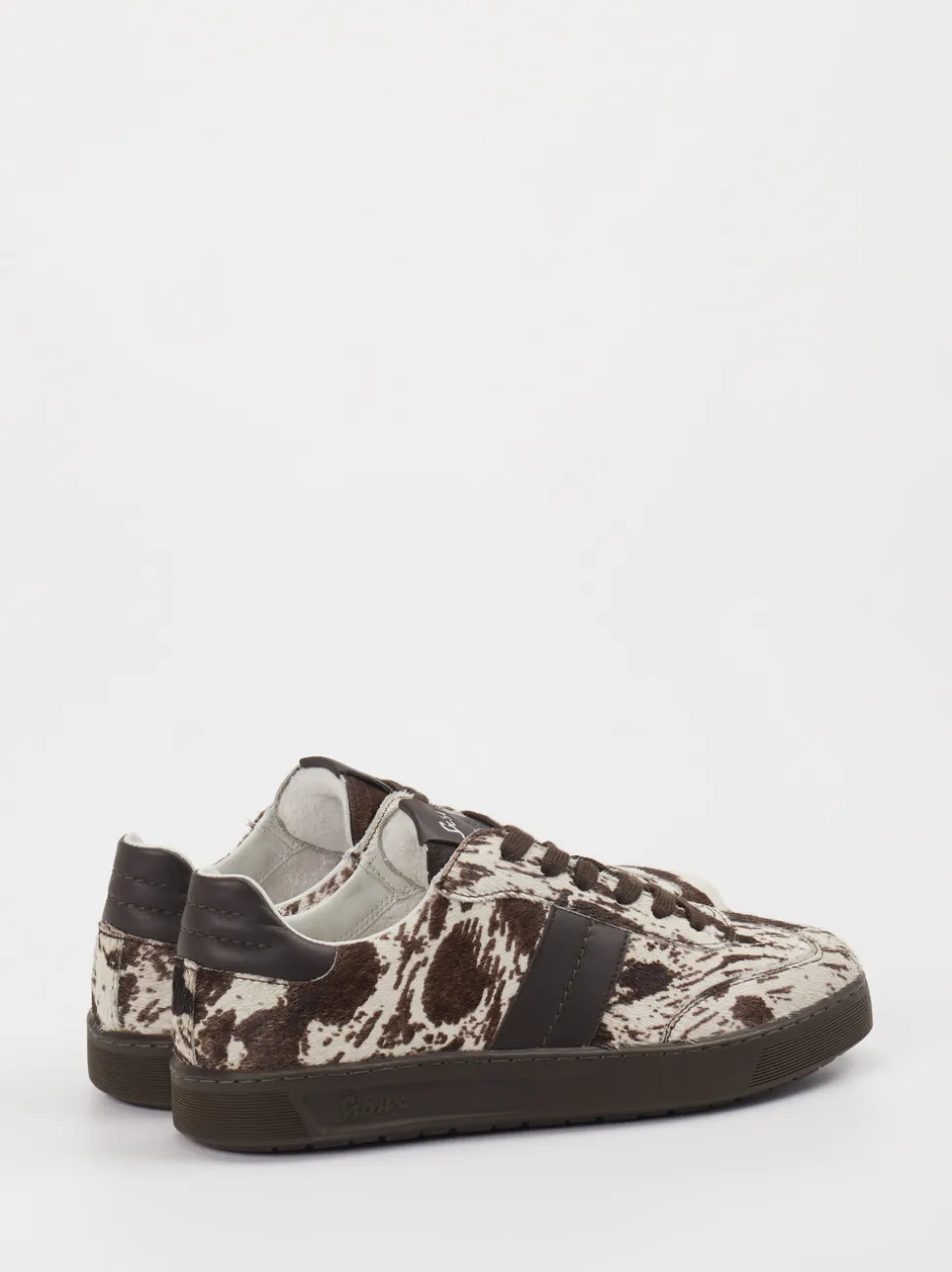 Sioux – Sneaker aus Fell braun mit Animal-Print