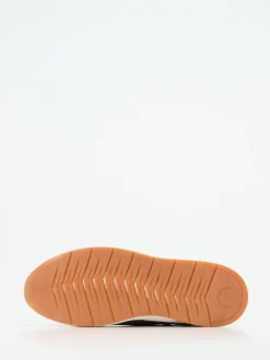 Sioux – Sneaker aus geprägtem Leder cognacbraun