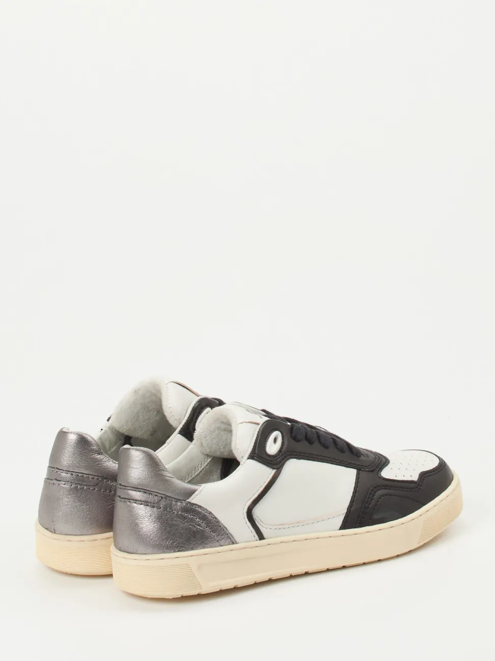 Sioux – Sneaker aus Kalbleder mit Metallic-Ferse