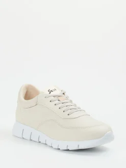 Sioux – Sneaker aus Kalbleder in Cremeweiß
