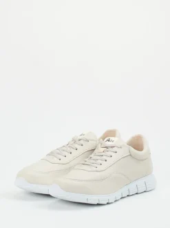 Sioux – Sneaker aus Kalbleder in Cremeweiß